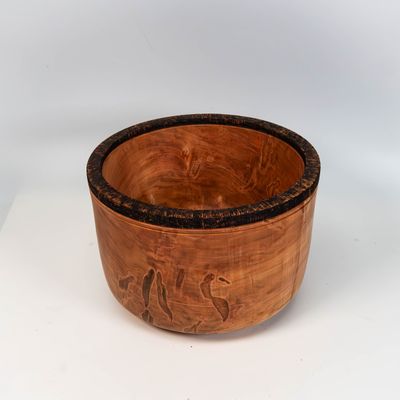 Hand Turned Maple Bowl with Wood burned Rim Rustic Wooden Decor and Serving Bowl, salad bowl, cookie bowl Hand Turned Maple Bowl with Wood burned Rim Rustic Wooden Decor and Serving Bowl, salad bowl, cookie bowl
