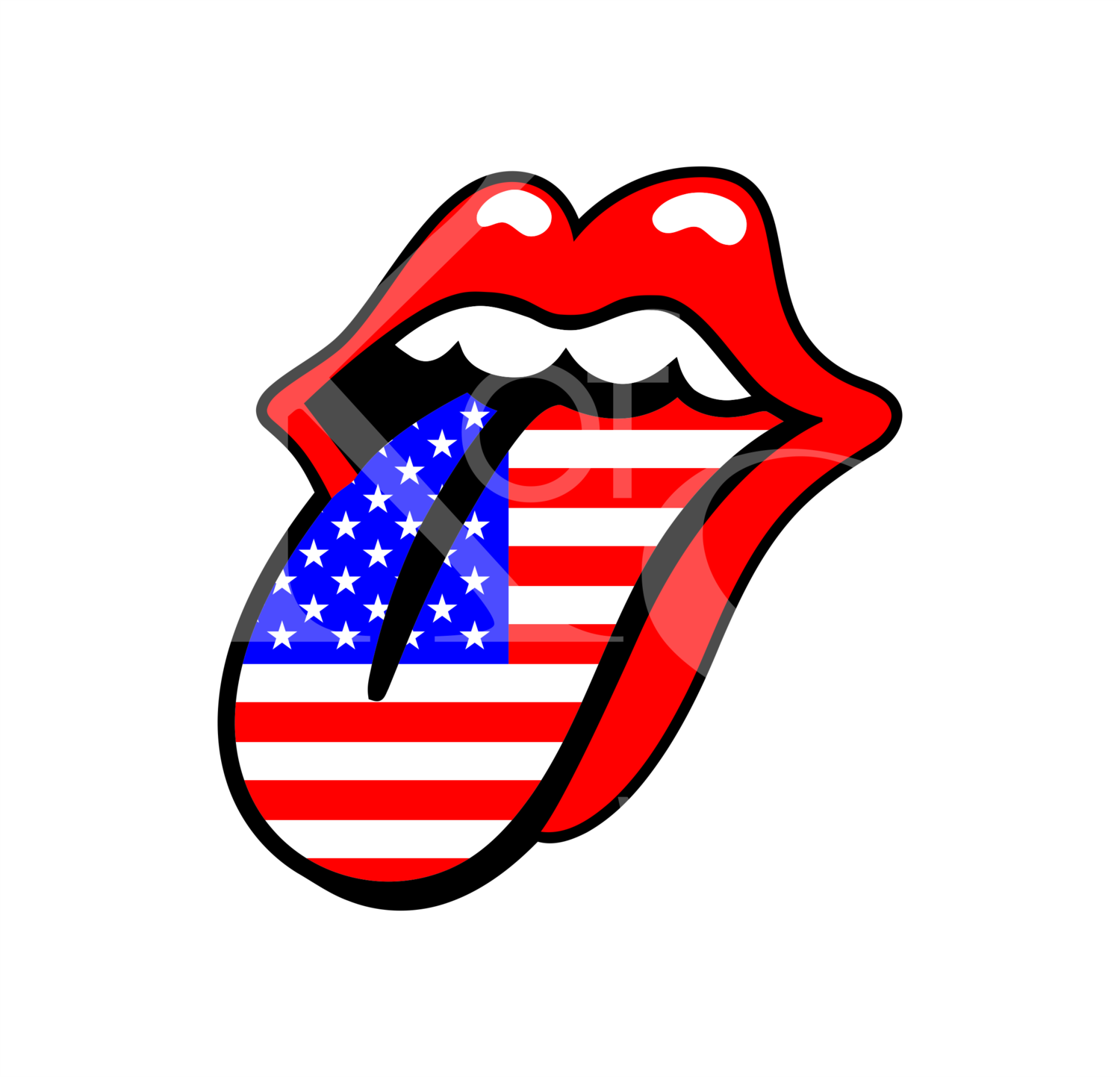 USA Lips and Tongue Svg, USA Luscious Lips SVG, Red, White, and Blue Usa Lips Svg, America Flag, 4th of July Svg, Dxf, Png, Patriotic