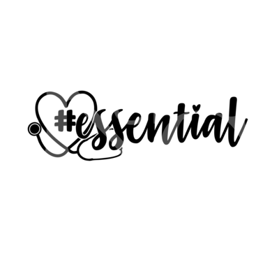 Nurse Essential SVG Cut File for Cricut, Silhouette, Stethoscope Heart Svg, CNA svg, Nursing Svg, RNA svg, Cute svg, #essential svg Dxf, Png