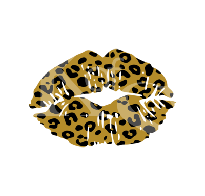 Leopard Print Lips SVG, Leopard Print Cut File, png,eps, svg, Kissing lips SVG, leopard pattern Lips svg, Leopard Print File