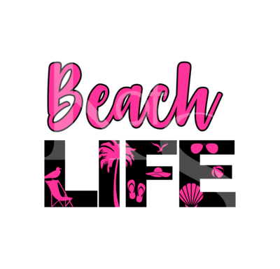 Beach Life SVG, Summer of 2020, Svg Files for Cricut, Iron On, Digital Download, Summer Time Svg, Summer Clip Art, Cute Summer Iron On