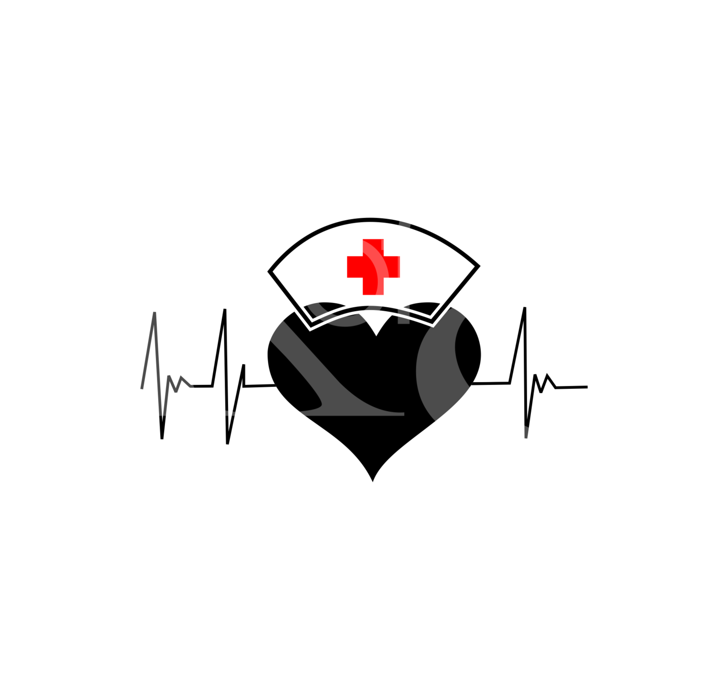 Nurse Heart Beat SVG