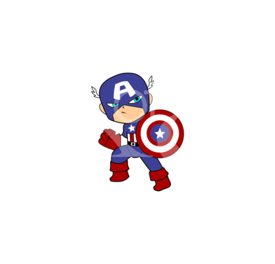 Baby Captain America SVG