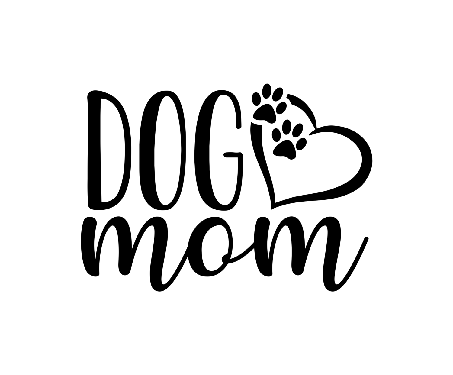 Dog Mom 2 SVG, Mom of Dog SVG, Dog SVG File, Dog Mom Clipart, Dog Mom Cut File, Silhouette Cameo File, Cricut Cut File