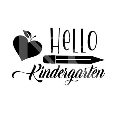 Back to school SVG, Hello Kindergarten SVG , school svg, teacher SVG, teacher school shirt design, school clipart, cameo, cricut, Apple svg