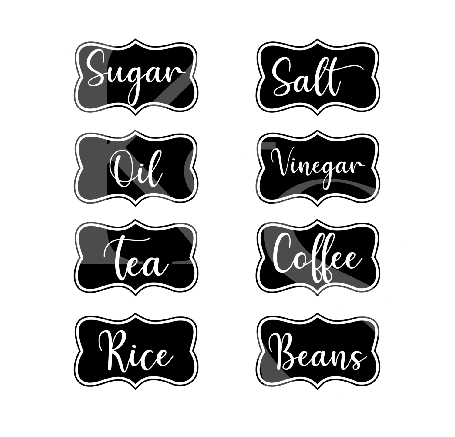 Kitchen Canister Labels, Kitchen Canister Decals, Kitchen Labels, Custom Labels, Home Decor, Jar Labels, Custom Decals, Pantry Decals