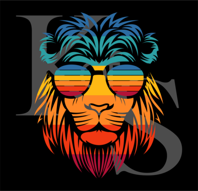 Lion Head SVG, Multi Color Lion Head SVG, Lion Head PNG, High Resolution for Printing File