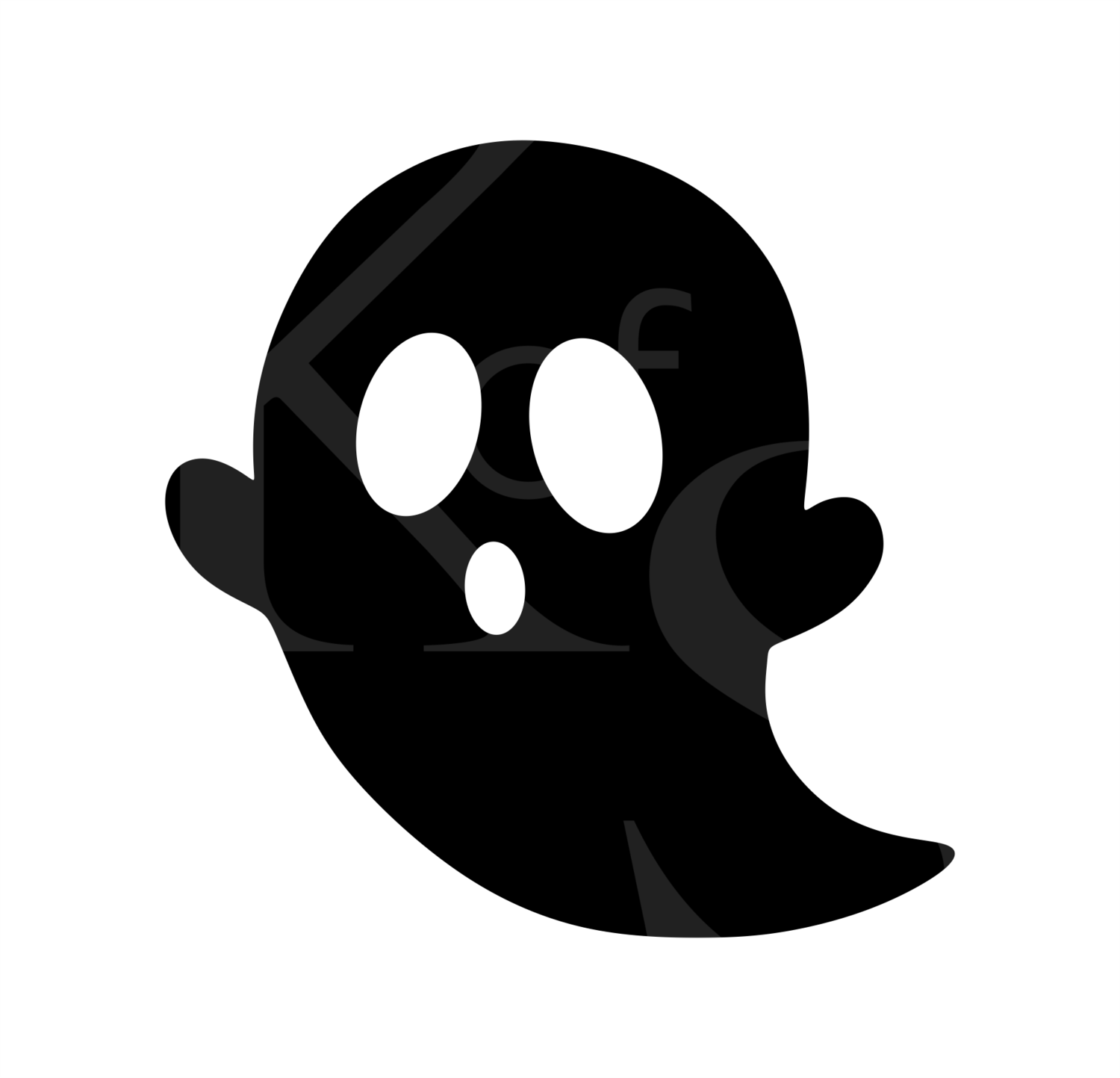 cute ghost silhouette