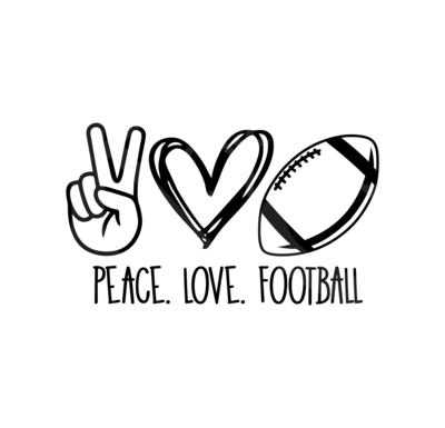 Peace Love Football SVG, Football svg, Football Shirt svg, Football svg Women, Football svg Files, Football svg Designs, for Cricut, png