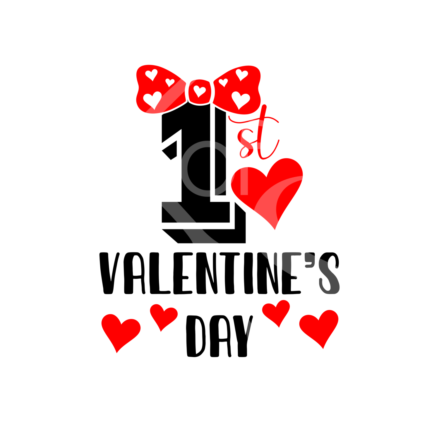 1st Valentine's Day SVG, Girls Valentine's Day SVG, Babies First Valentines SVG, Vday SVG, Cute SVG, Onesie SVG, Valentines Day Onesie SVG