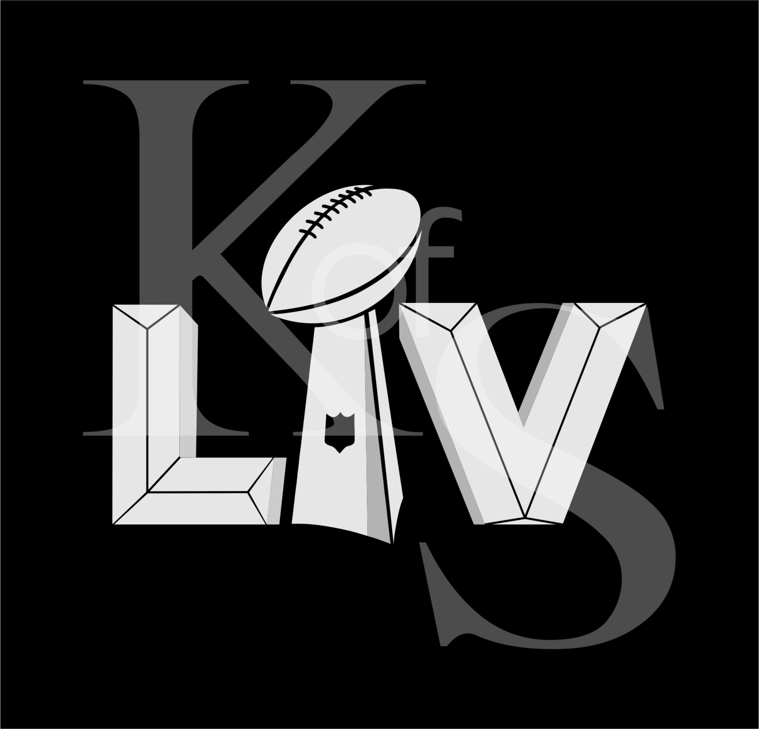 Super Bowl 2021 Logo SVG, Lombardi Trophy SVG, LIV SVG, Football SVG Cut File, American Football, 2 Color Football, Custom Football, Football PNG, Download File Football, Instant Download, Cricut