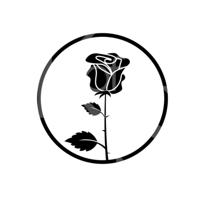 Rose in Circle SVG