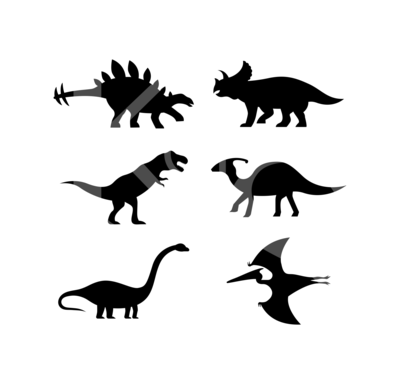 Dinosaur Set SVG, Dinosaur Silhouette SVG, Dinosaur Set SVG Set for Cricut