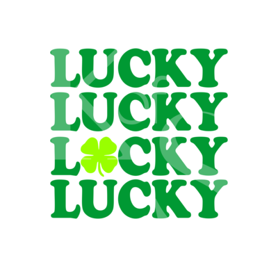 Lucky SVG, 4 Leaf Clovers SVG, Irish Rainbow SVG, Lucky Dxf, Eps, PNG