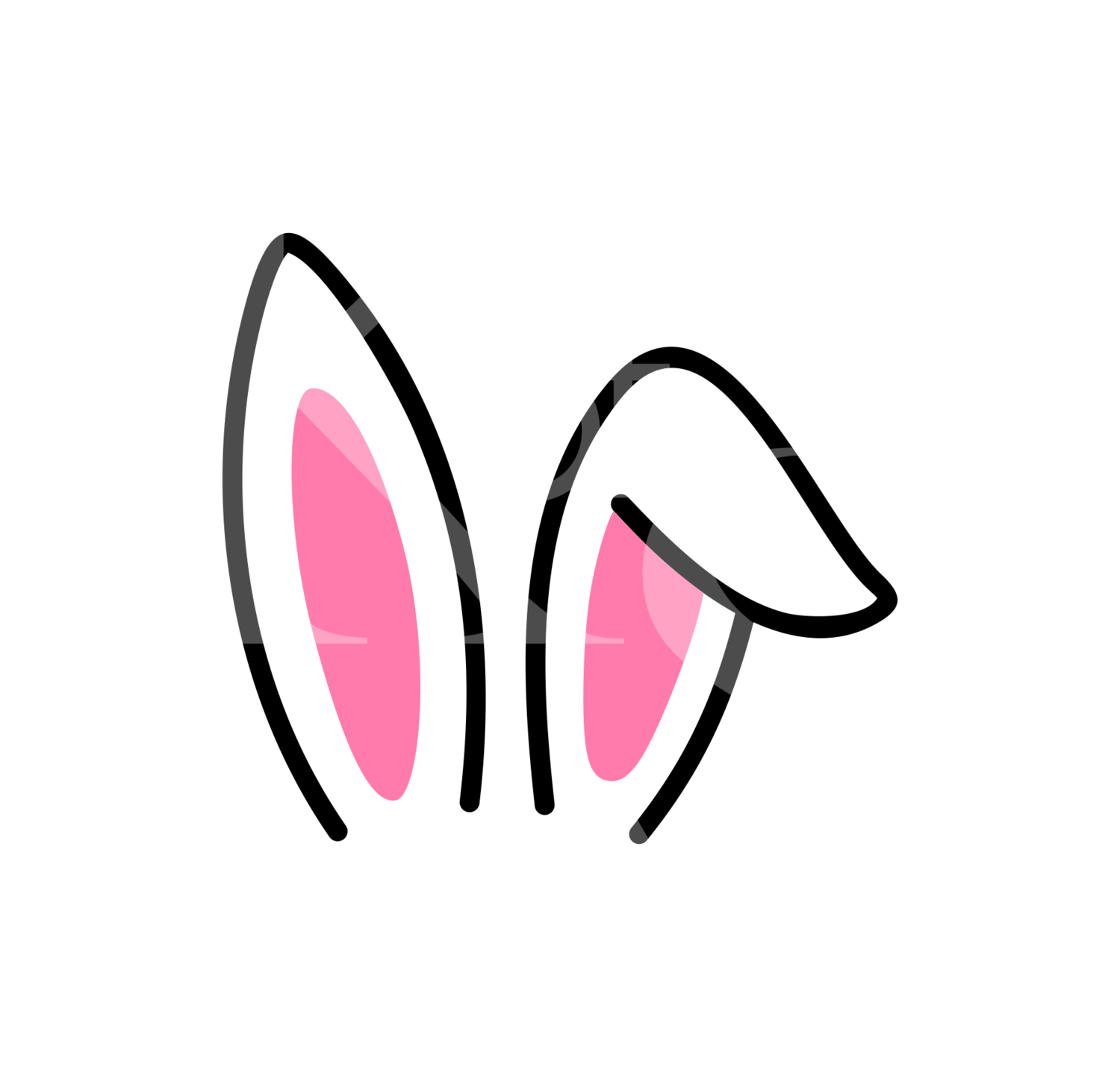 Bunny Ears SVG, Cute Bunny Ears SVG, PNG, EPS, DXF