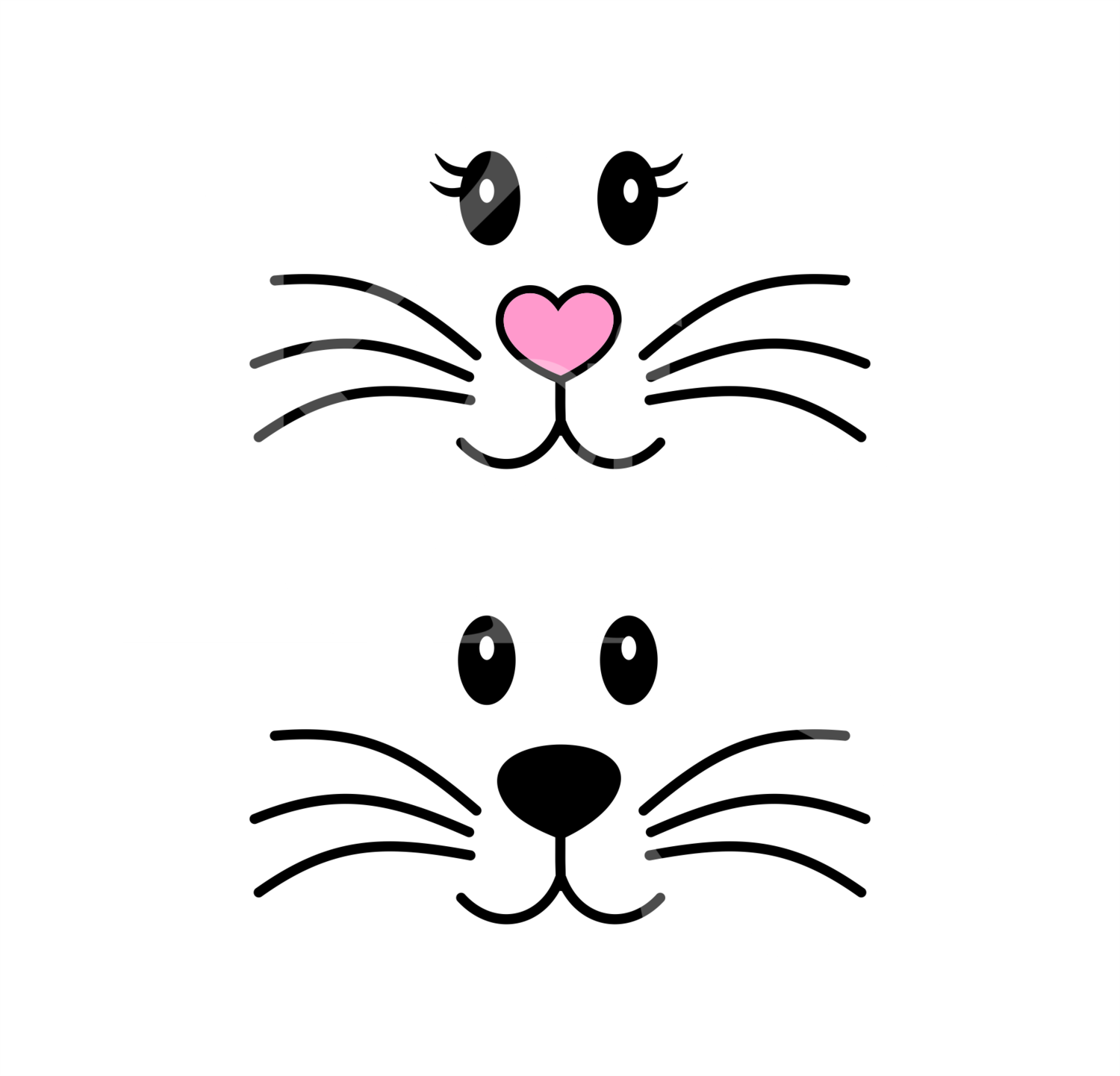 Easter Bunnies SVG, Love Bunnies SVG, His/Her Bunnies SVG, Png, EPS