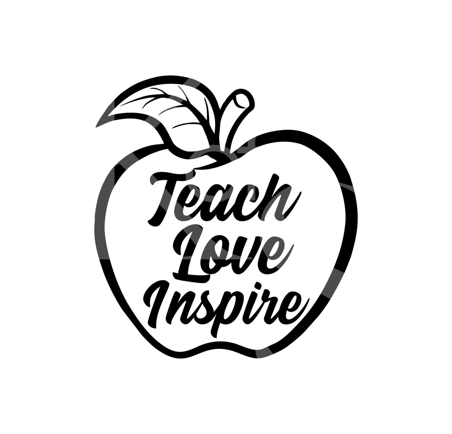 Teach Love Inspire SVG DXF EPS, Silhouette Cameo, Cricut, Social distancing svg School svg  iron on dedicated teacher even from distance