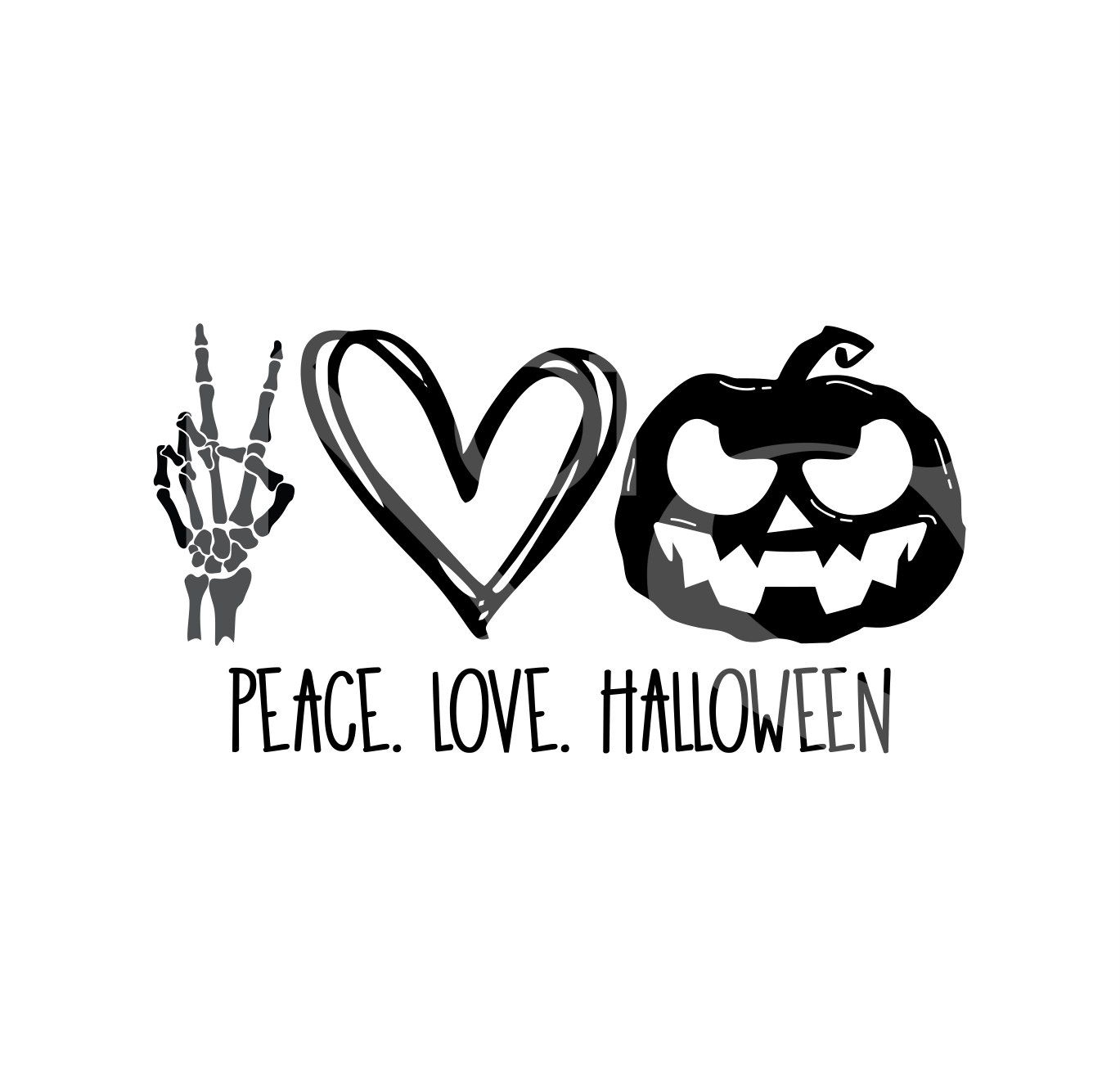 Peace, Love, Halloween SVG, Halloween Svg, Dxf,, Png
