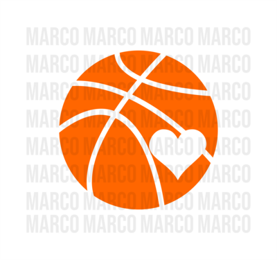 Basketbal SVG Cut File, Bball, 2 Color Basketball, Custom Basketball, Basketball PNG, Download File Basketball, Instant Download, Cricut