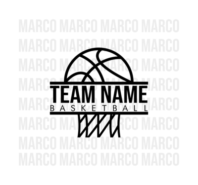 Basketball Custom SVG Cut File, Bball, Half Hoop Color Basketball, Custom Basketball, Basketball PNG, Download File Basketball, Instant Download, Cricut