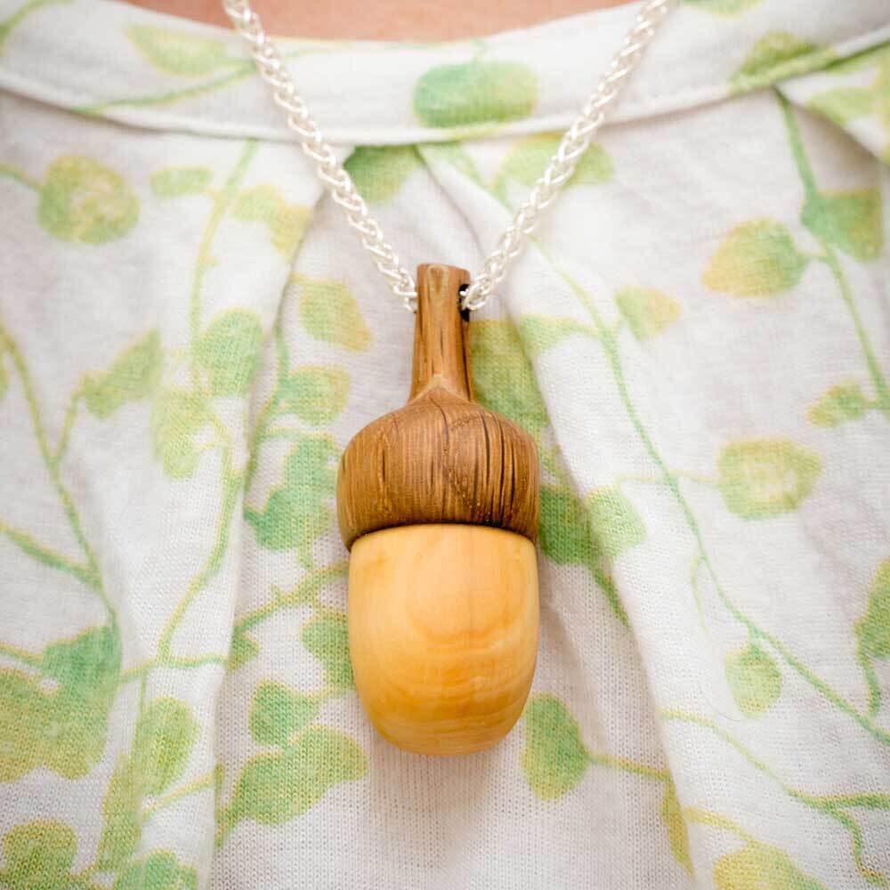 Acorn Pendant with Sterling Silver Chain
