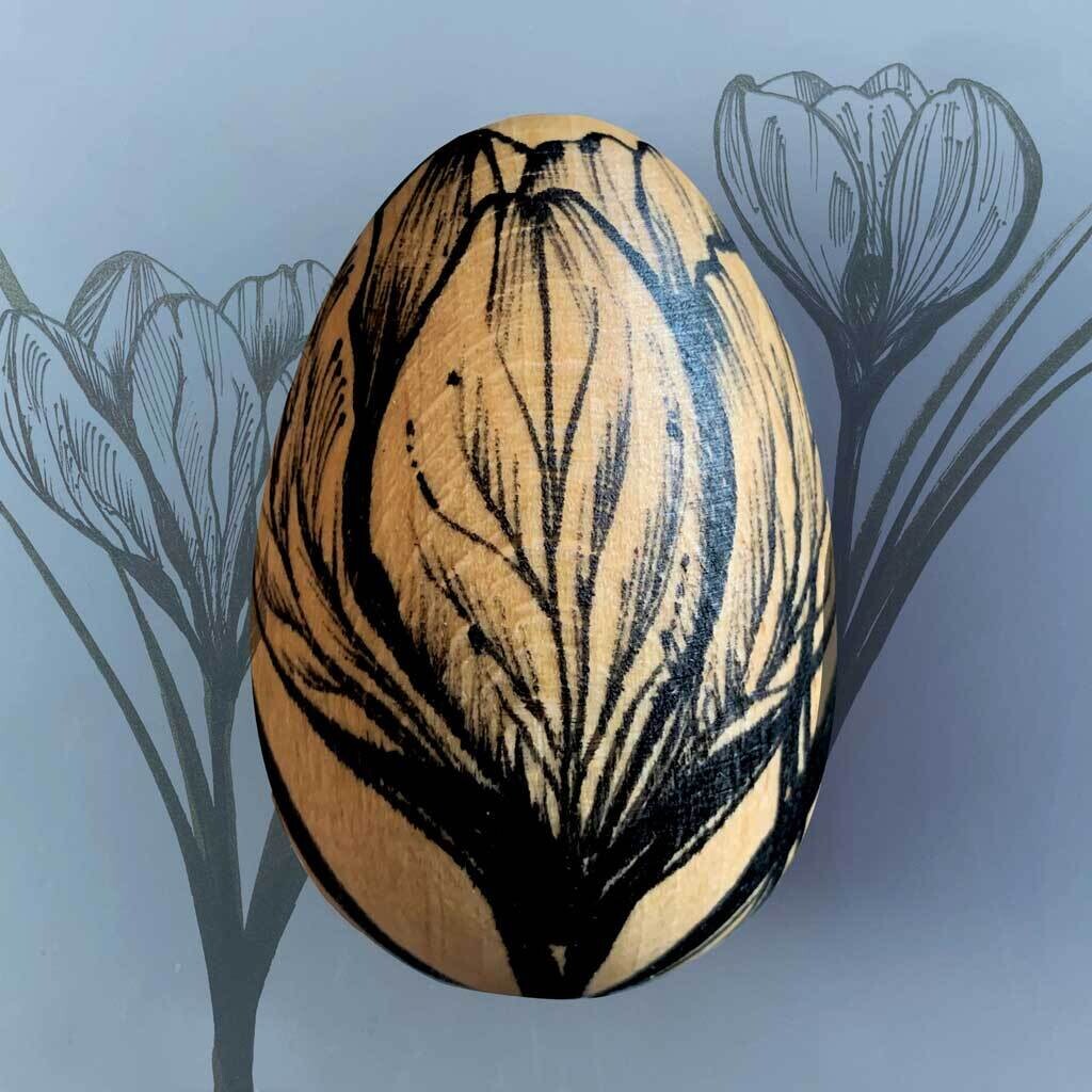 Decorative Wooden Eggs - Crocus