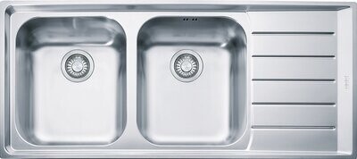 NEX 621 3 Double Bowl Sink with Drain