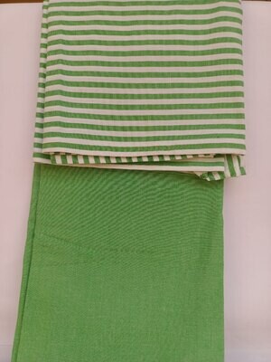 Green stripped bedsheet (Double)