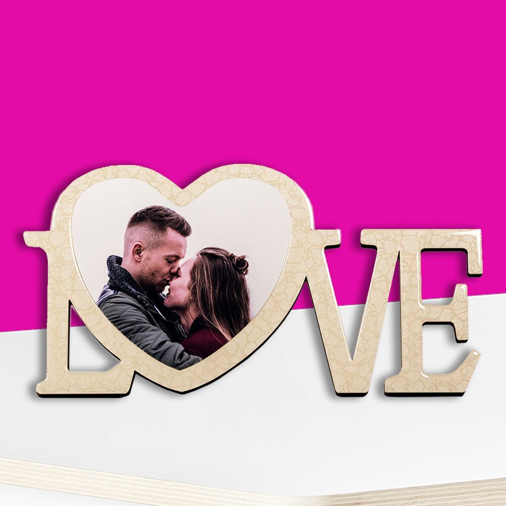 Love  Globulite MDF With Easel Stand+ Photo on Aluminium Panel