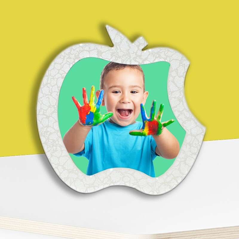 Apple  Globulite MDF With Easel Stand + Photo on Aluminium Panel