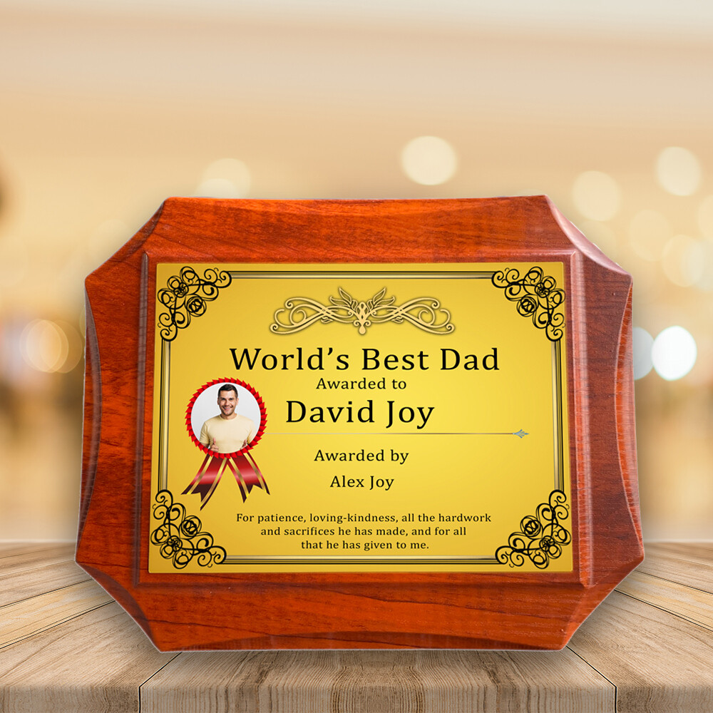 Custom Plaque Award For Dad