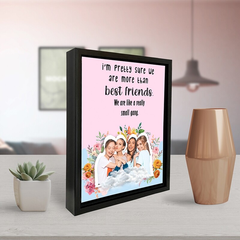 Best Friend Birthday Gift | Best Friends Small Gang| Personalised  Box Photo Frame | Custom Best Friends Photo Printed On Aluminum