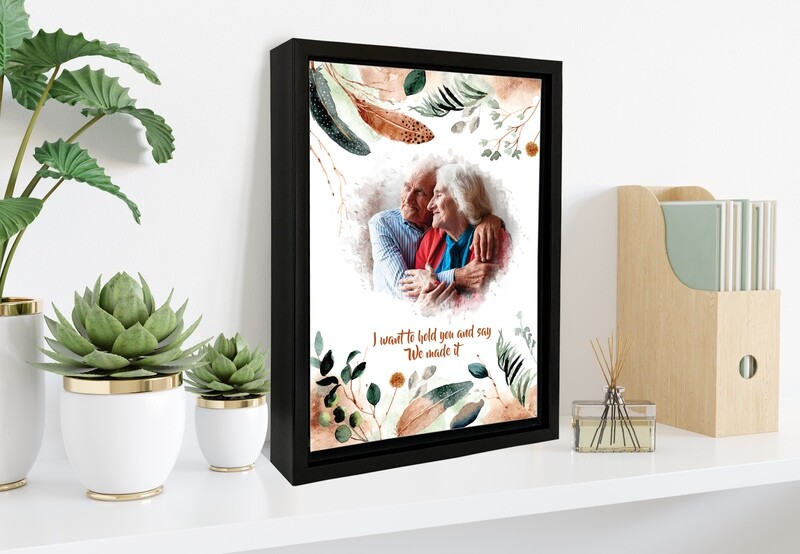 Wedding Gift For Parents|Personalised Couple Portrait |Anniversary Gift For Grand parents|Gift For Couple| Custom Photo Printed On Aluminum|Custom Box Frame