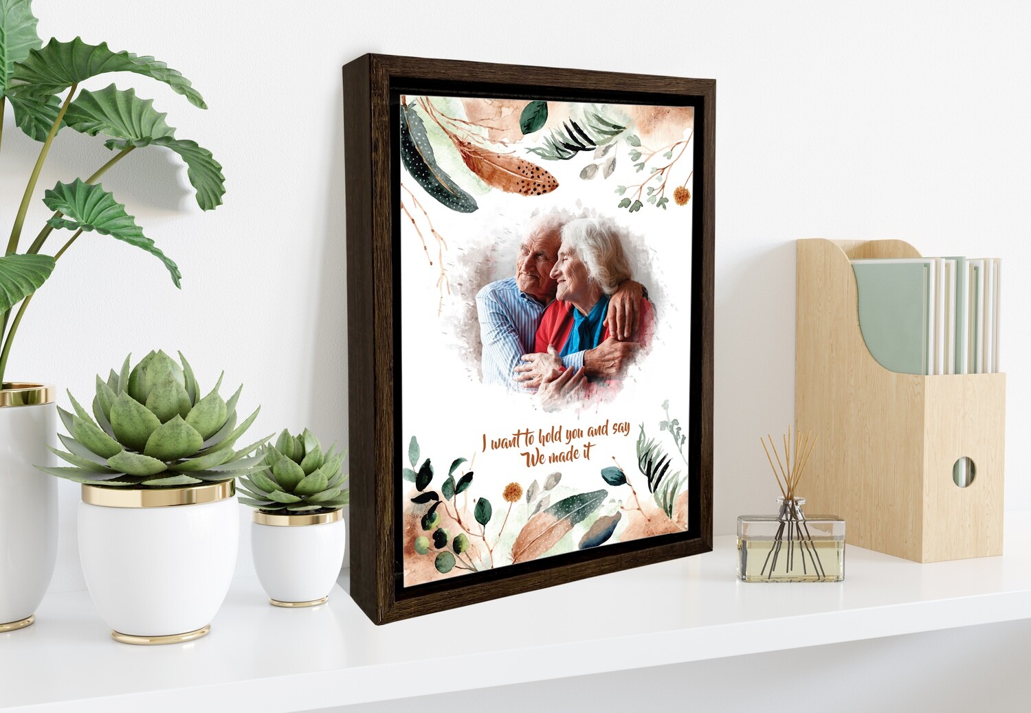 Wedding Gift For Parents|Personalised Couple Portrait |Anniversary Gift For Grand parents|Gift For Couple| Custom Photo Printed On Aluminum|Custom Box Frame