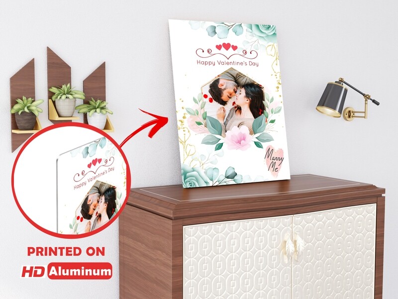 Personalised Valentines Day Gift For Him| Custom Gift for Her | Anniversary Gift Printed on HD Aluminium Panel | Ready To Hang Metal Print