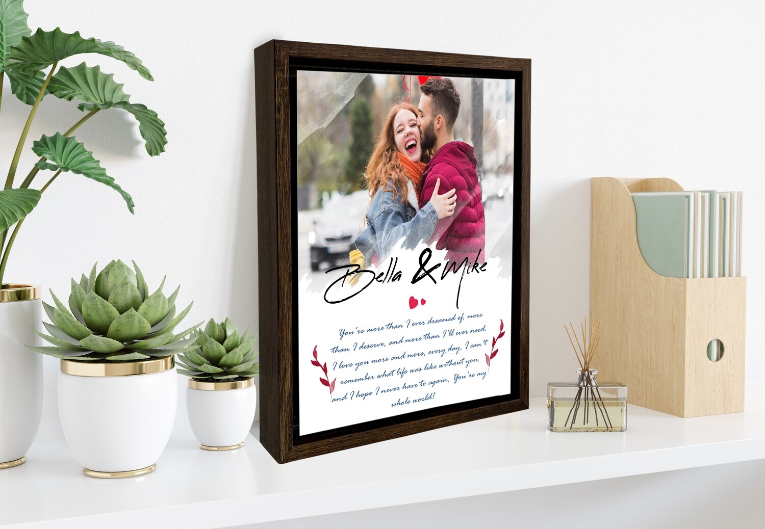 Custom Anniversary Gift Photo Frame|Personalised Couple Photo Printed On Aluminum |Anniversary Gift For Him| Gift For Couple| Custom Box Frame