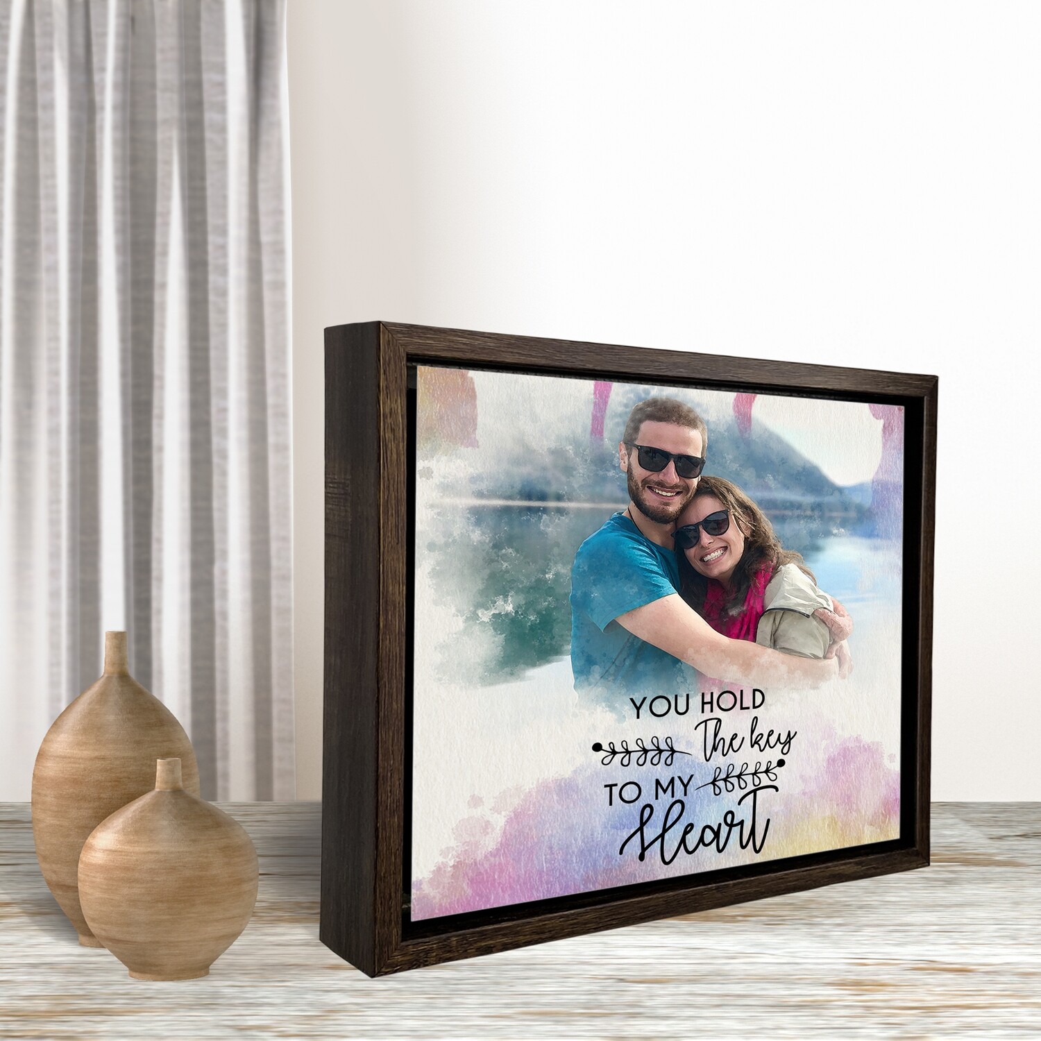 Valentine’s Gift |Personalised Valentine’s Portrait | Valentine’s Day Gift For Him/Her| Gift For Couple| Custom Photo Printed On Aluminium| Custom Box Frame