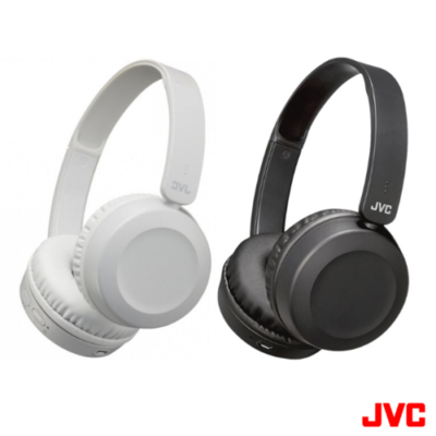 JVC HAS31BT WIRELESS BLUETOOTH ON-EAR HEADPHONES DEEP BASS BOOST - BLACK/WHITE