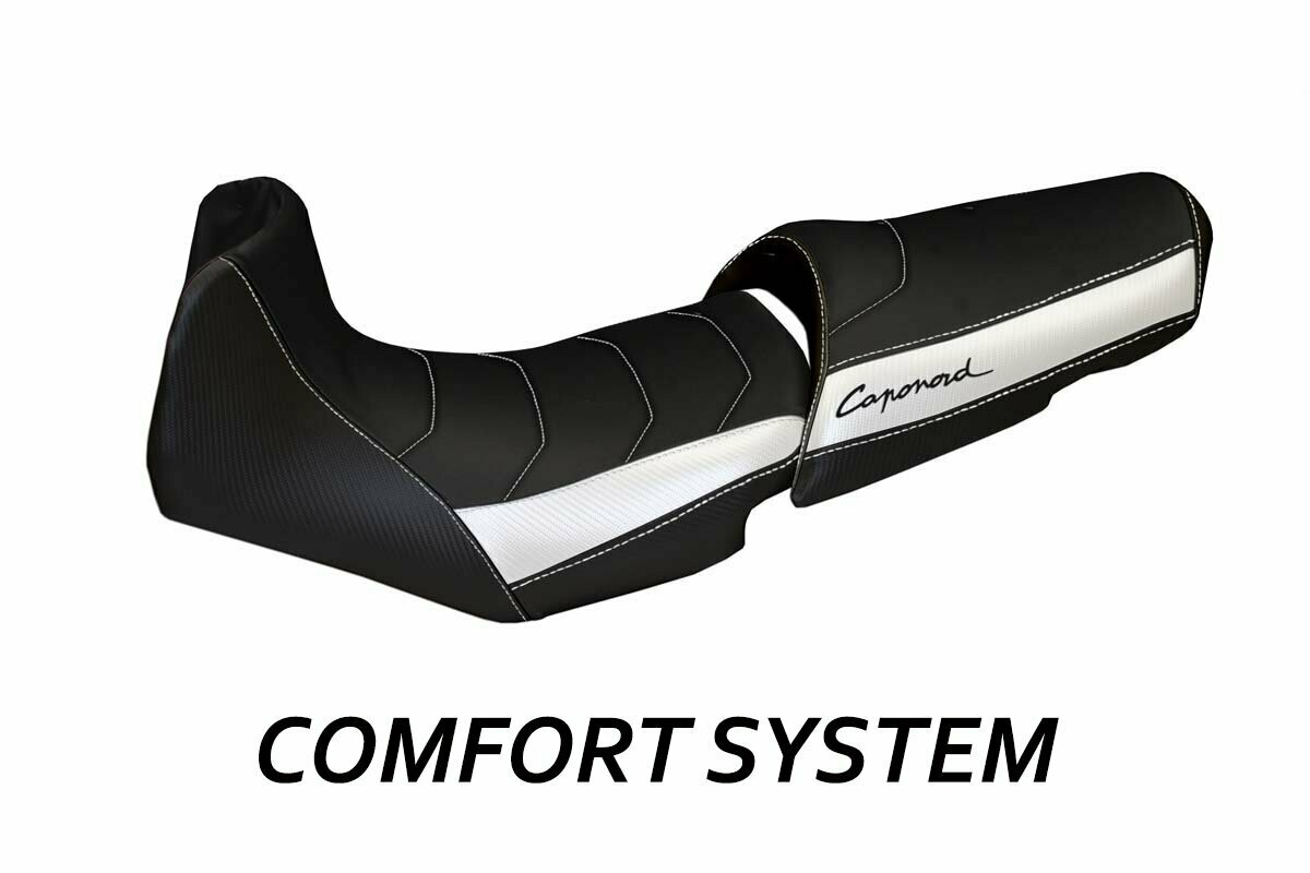 Design-Sitzbezug APRILIA Caponord 1000, CS cuneo weiß