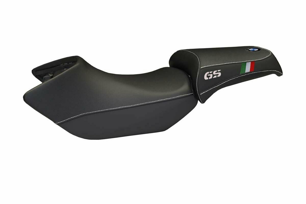 Design-Sitzbezug BMW R1200GS (05-12) siracusa tricolore total black
