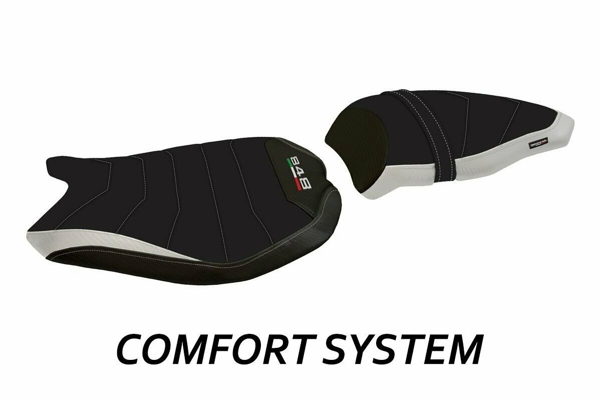 Design-Sitzbezug DUCATI 848/1098/1198 cerwia CS weiß