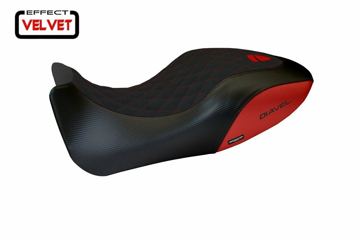 Design-Sitzbezug DUCATI DIAVEL (10-13) viano rot