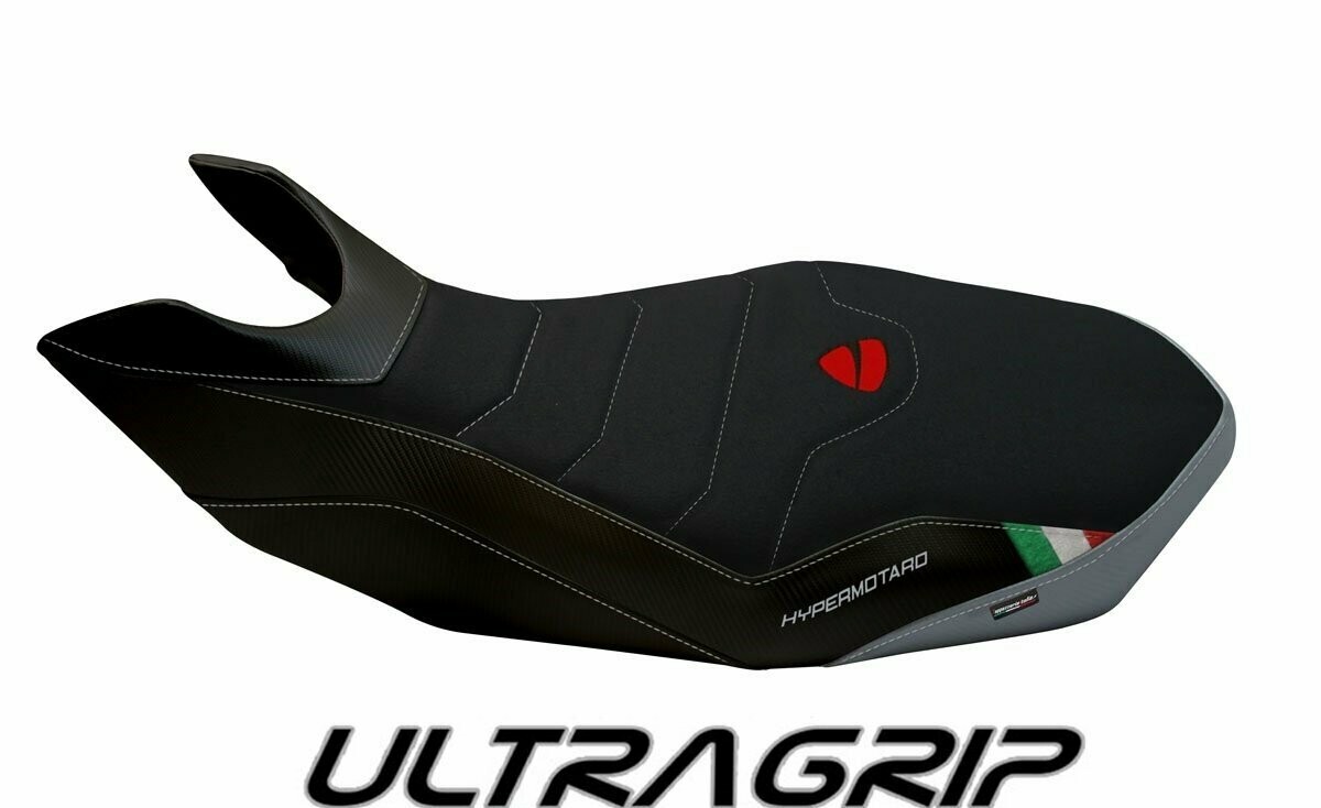Design-Sitzbezug DUCATI HYPERMOTORAD 796-1100, ultragrip ribe 3 schwarz
