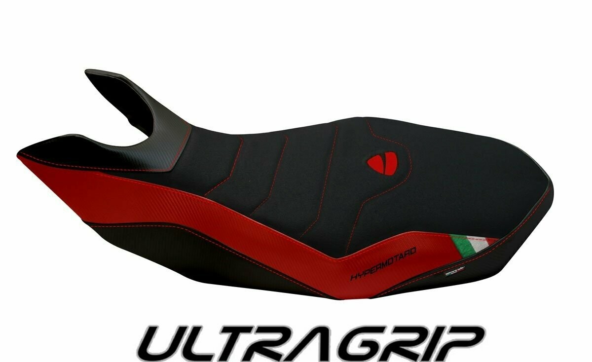 Design-Sitzbezug DUCATI HYPERMOTORAD 796-1100, ultragrip ribe 2 rot