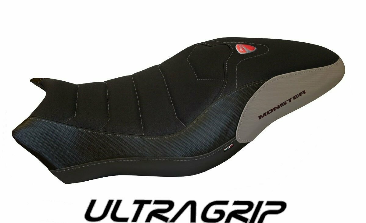 Design-Sitzbezug DUCATI MONSTER 821 ab 2018, ultragrip piombino 3 grau