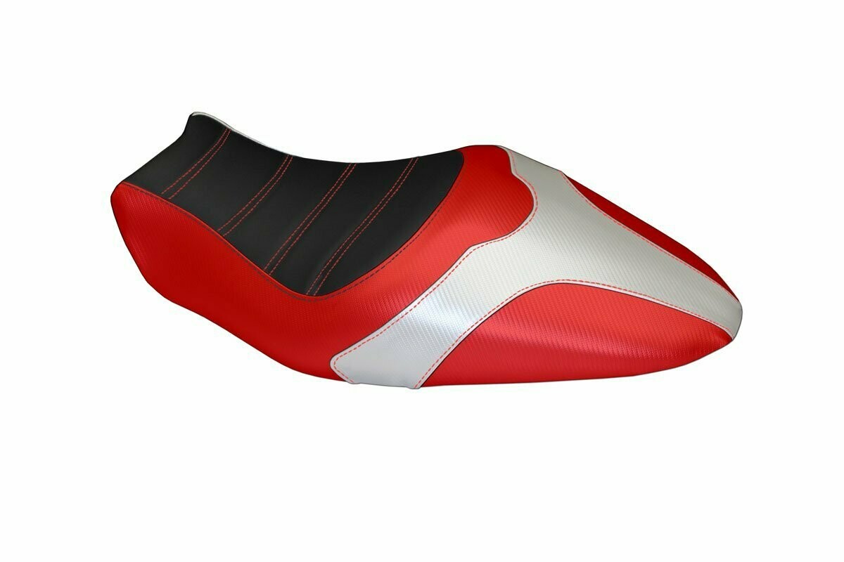 Design-Sitzbezug DUCATI MONSTER 1200 (14-16), rovigo 3 rot silber