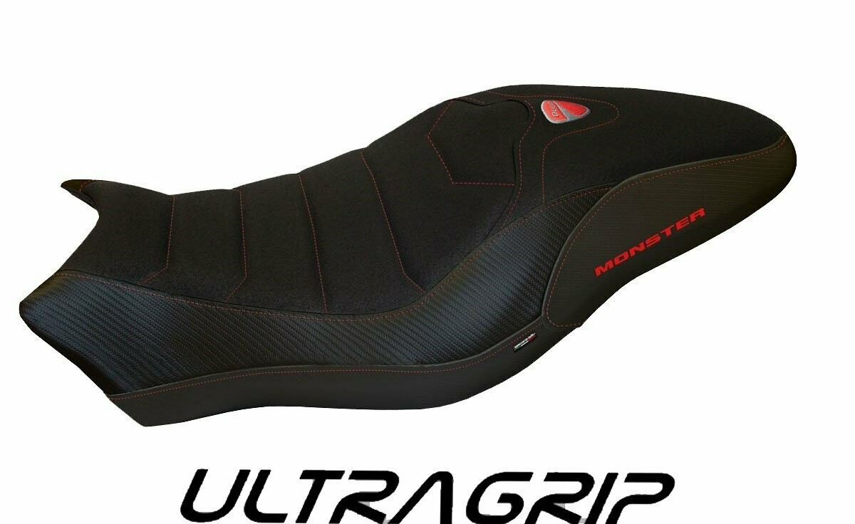 Design-Sitzbezug DUCATI MONSTER 1200S (17-18), ultragrip piombino total black