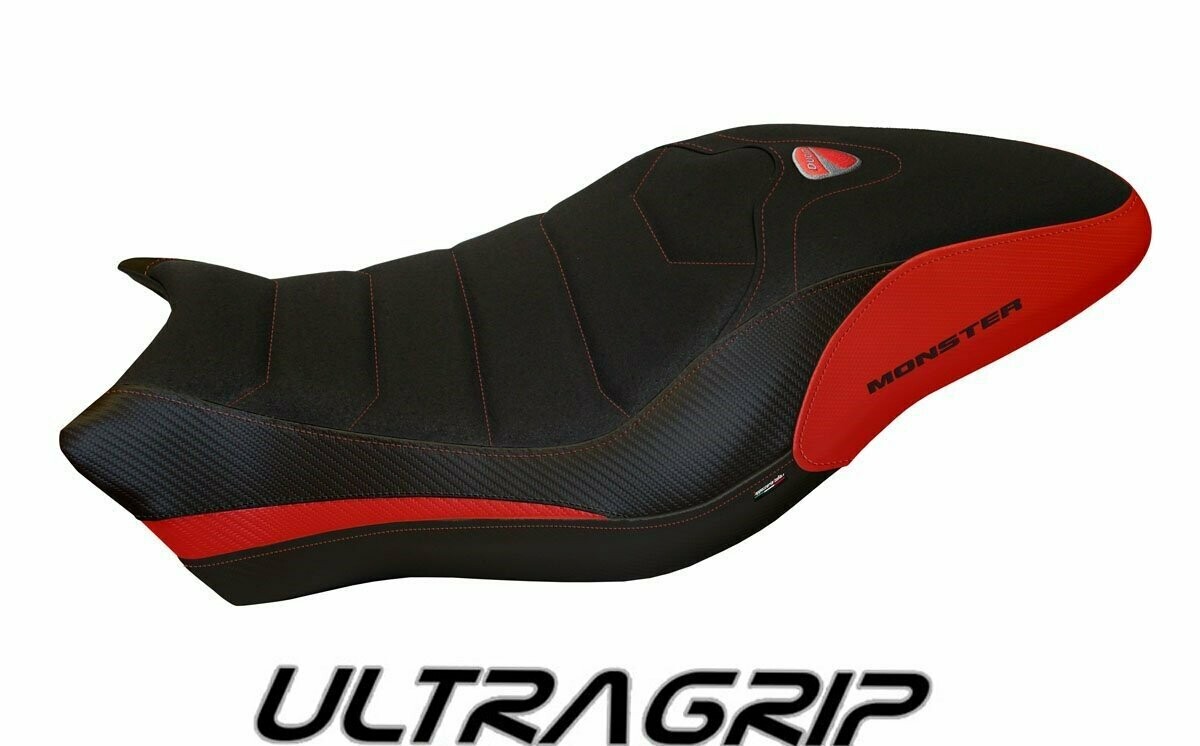 Design-Sitzbezug DUCATI MONSTER 1200S (17-18), ultragrip piombino 1 rot