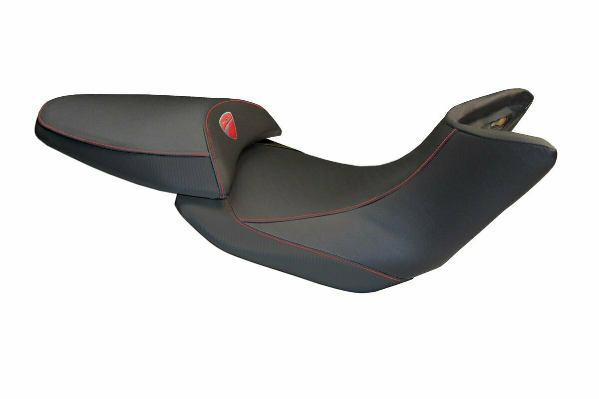 Design-Sitzbezug DUCATI MULTISTRADA (10-11), andrea carbon total black