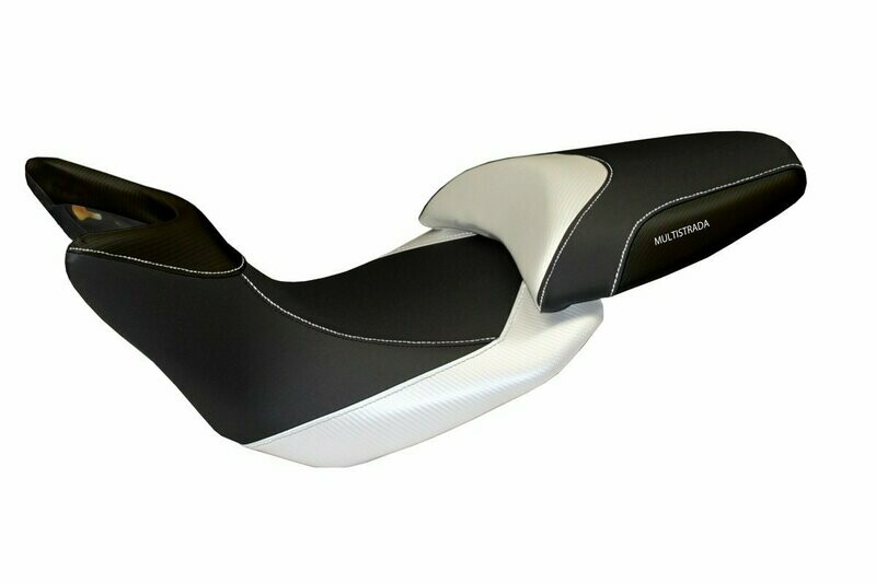 Design-Sitzbezug DUCATI MULTISTRADA (10-11), noto 3 weiß Design-Sitzbezug DUCATI MULTISTRADA (10-11), noto 3 weiß